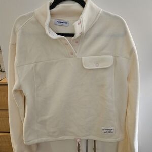 Aeropostale Cream Fleece Pullover